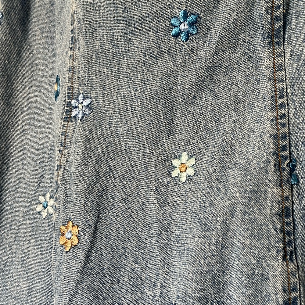 California Concepts Vintage Embroidered Denim Dress - Picture 2 of 5